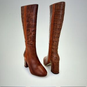 Matisse New Without Box Patchwork Brandy Knee High Boots
